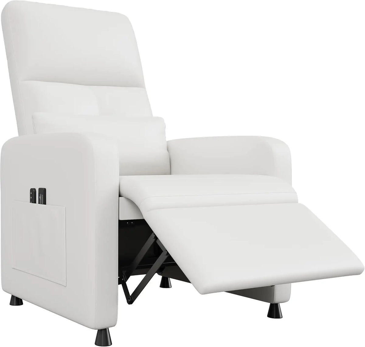 Power Recliner Electric Adjustable Recliner with Massage and Heat, Single-Seat Sofa, 2 Side Pockets and USB Port for Home