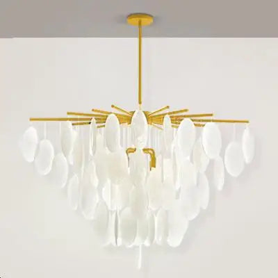 Nordic Modern Chandelier Light Luxury Living Room Chandelier Simple Decoration Dining Room Bedroom Glass LED Chandelier Lighting