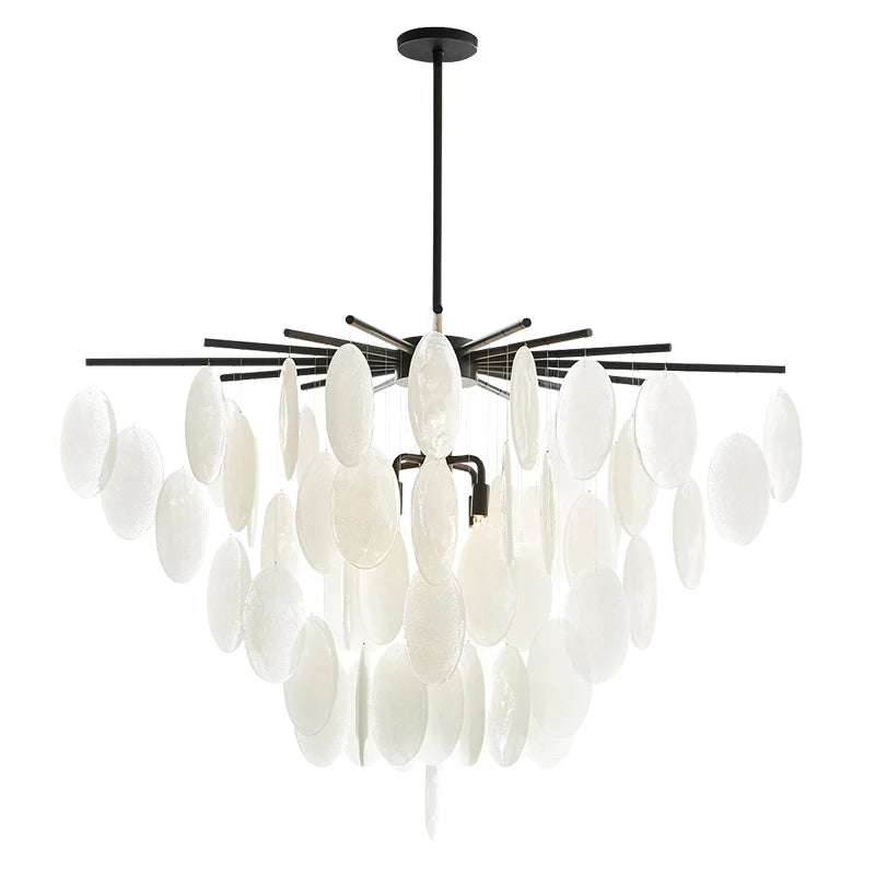 Nordic Modern Chandelier Light Luxury Living Room Chandelier Simple Decoration Dining Room Bedroom Glass LED Chandelier Lighting