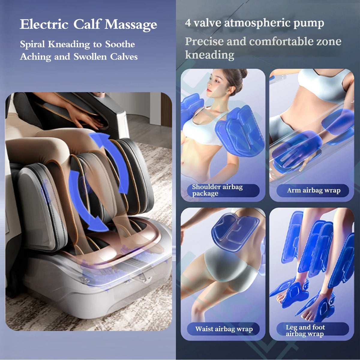 Dual Core 6D Massage Chair with SL Track, Heating Shawl, Thai Stretch & AI Voice - Full Body Zero Gravity Recliner