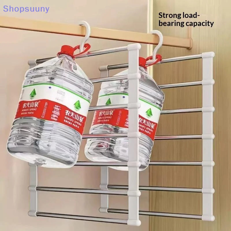 [SU]1/2Pcs Multi-Layer Pants Hanger Space Saving Closet Organizer Foldable Trousers Clothes Rack Wardrobe Storage Organization