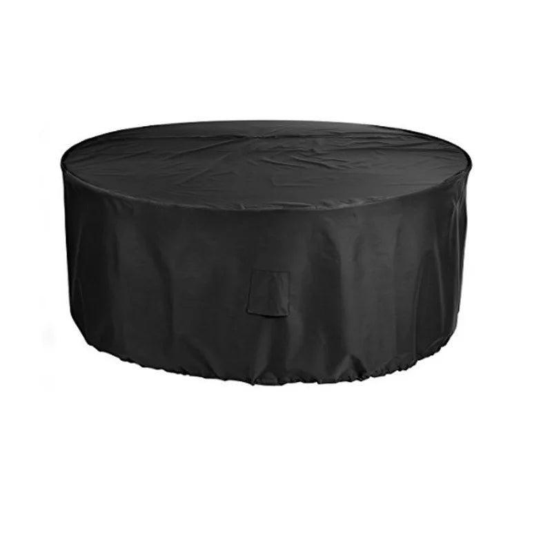 Round Patio Furniture Covers,210D Heavy Duty Outdoor Furniture Covers Table Cover of Windproof, Waterproof, Anti-UV for Garden