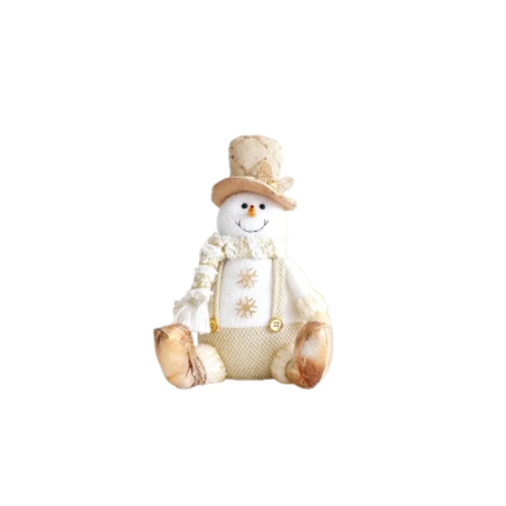 Large Christmas Plush Doll Ornaments Gold Cute Santa Claus Retractable Doll Telescopic Snowman Elk Merry Christmas Decoration