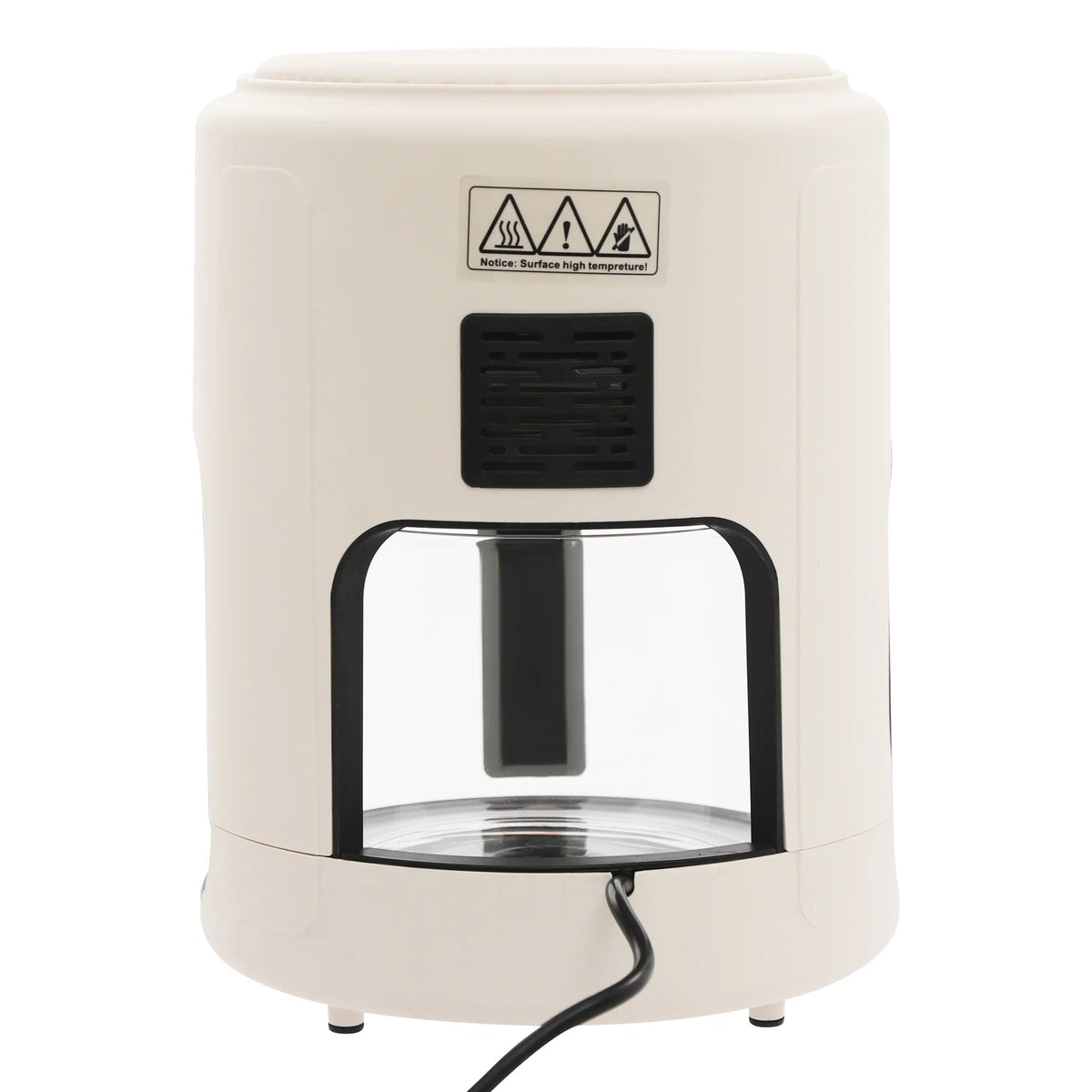 Air Fryer White LCD Display, 4.2L Capacity, 1200W High Power, Borosilicate Glass Chamber, 8 Cooking Programs, US 110V Kitchen Appliance