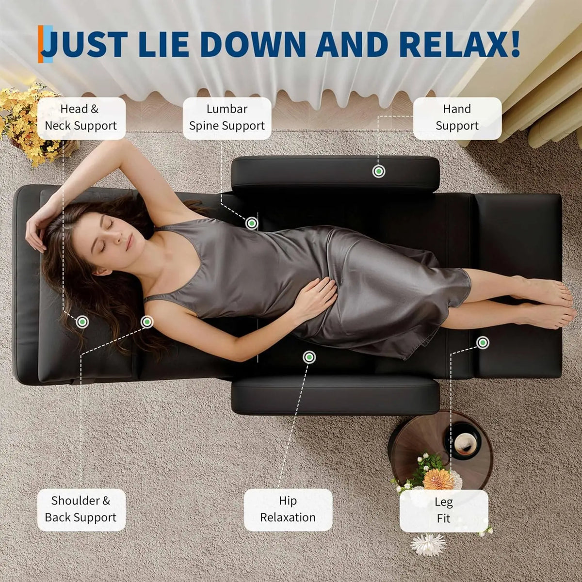 Power Recliner Electric Adjustable Recliner with Massage and Heat, Single-Seat Sofa, 2 Side Pockets and USB Port for Home