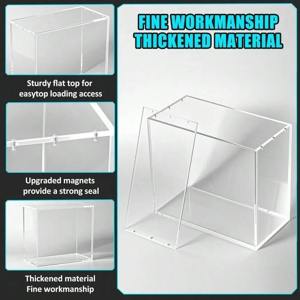 ETB Acrylic Case, 99% UV Block (Protects ETB from Fading) 6Mm X 6Mm X 3Mm Thick Clear Acrylic ETB Display Box with Magnetic Lid - ETB Protector Case for Collectors, UV Resistant, Stackable Design (ETB Not Included)