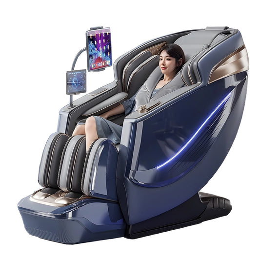 Dual Core 6D Massage Chair with SL Track, Heating Shawl, Thai Stretch & AI Voice - Full Body Zero Gravity Recliner