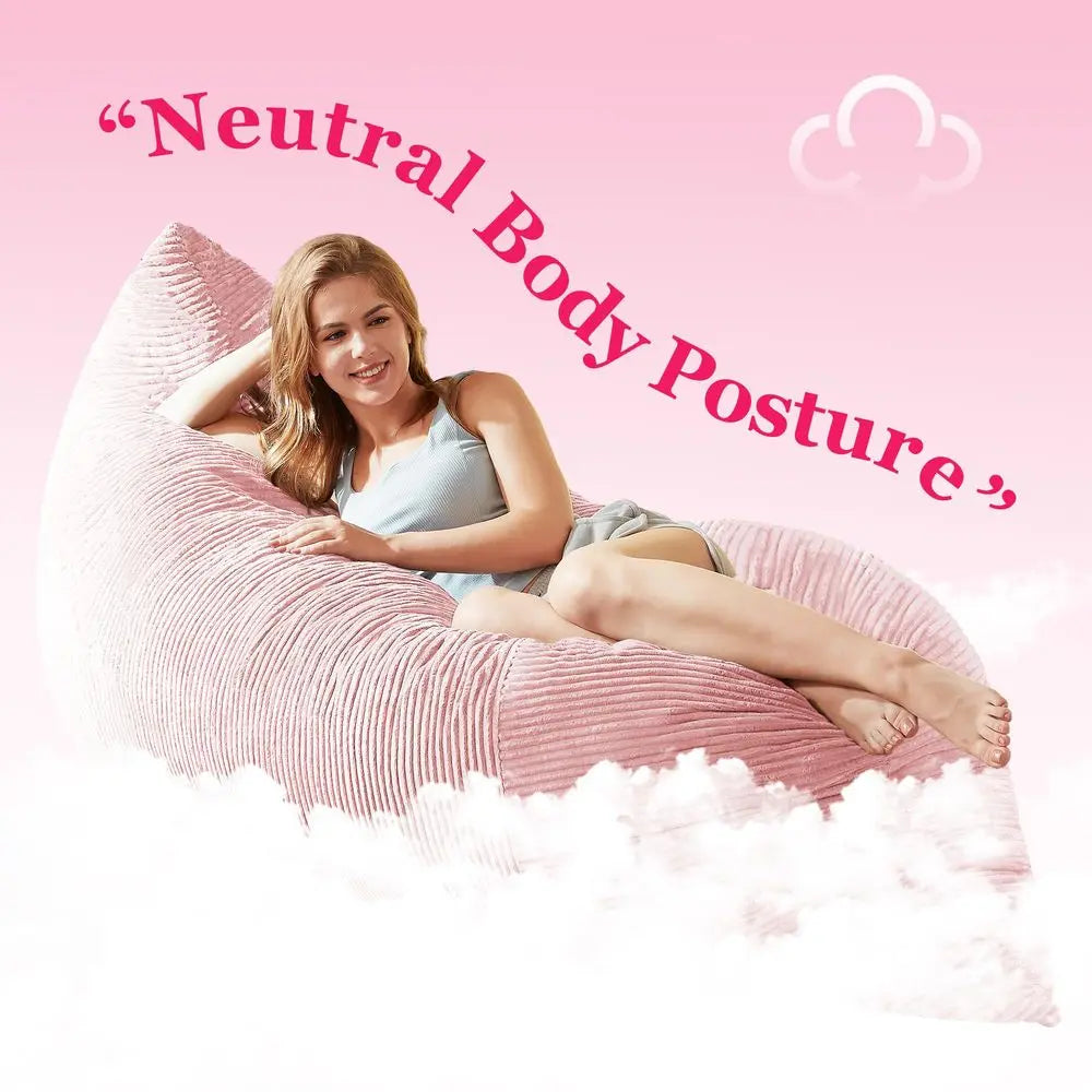 in 1 Big Bean Bag Chair for Adults, Large Giant BeanBag Chairs, Convertible Soft Floor Chair Cushions, Sofa amp Bed, Perfect fo
